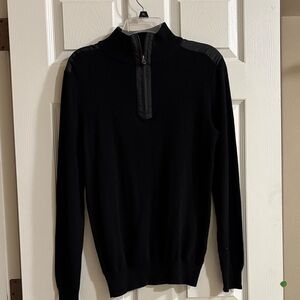Men's Black Zip-Up Sweater
